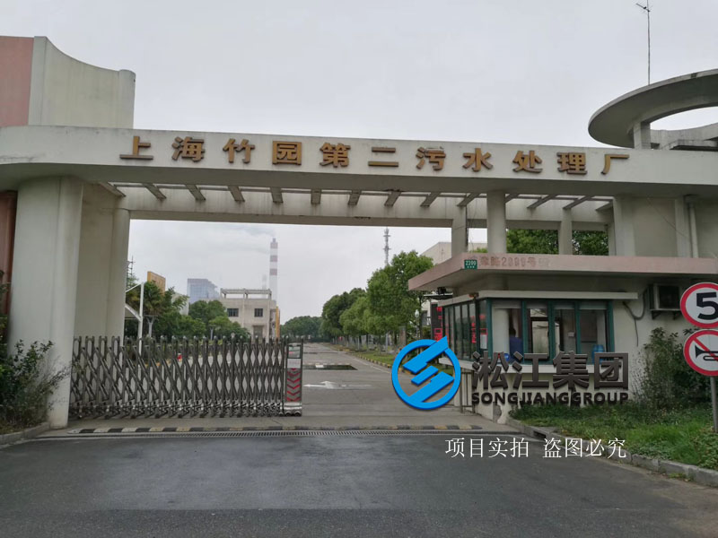 「2018」发往上海市竹园污水处理厂限位橡胶避震喉使用现场