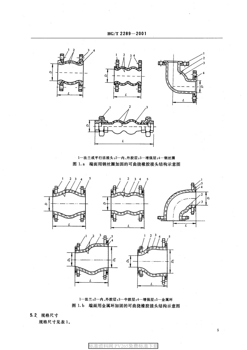 「技术文档」HG/T 2289-2001 可曲挠橡胶接头“产品标准”
